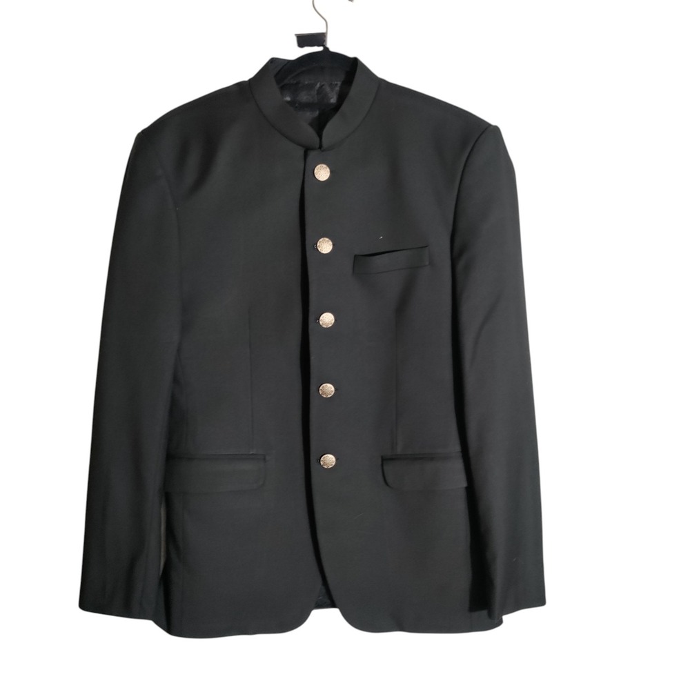 FRENCH CROWN MENS JACKET SIZE 38 BLACK  BLAZER